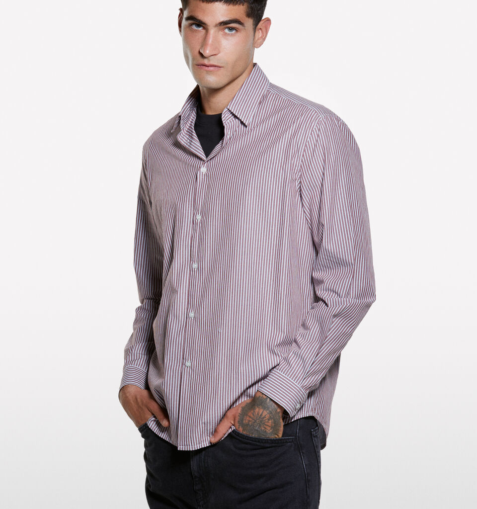 Garngefärbtes rosa Hemd - regular hemden für herren - Pink | Sisley image number 3